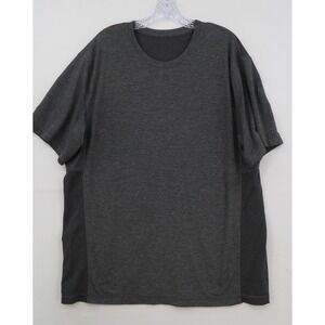 Lululemon Metal Vent Tech Short Sleeve Shirt Charcoal Gray Mesh Training Mens